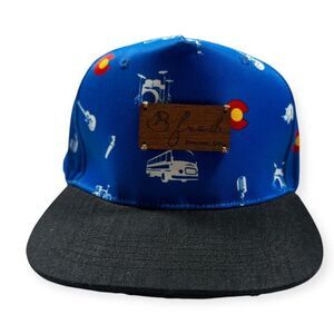 B Fresh Colorado Logo OSFM Blue Hat Patterned‎ Denver 90s 80s